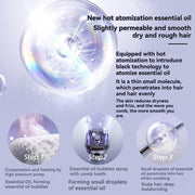 Electric Massage Brush - 1 Pc, 3 X 1.2ml Hair Oil Bottles, Multi-function Scalp Massage Comb, Can Hold Hair Oils